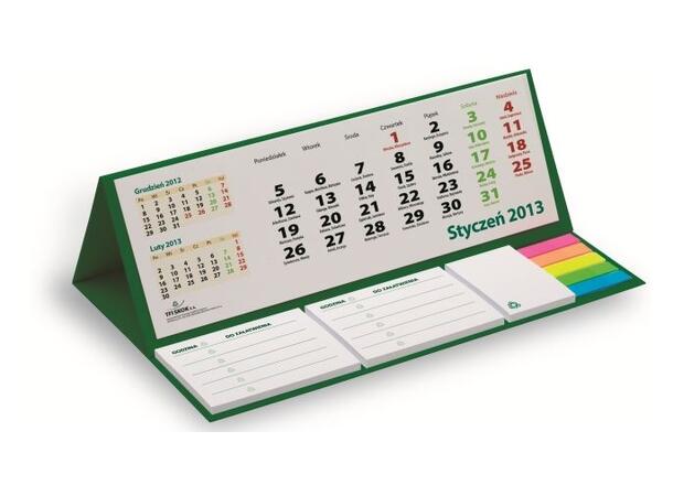 Bordkalender MAXI wire-o 316 x194 mm med Sticky notes og indeksmarkører 